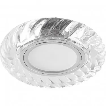 Светильник точечный встраиваемый под лампу, с LED подсветкой CD986 15LED*2835 SMD 4000K, MR16 50W G5.3, прозрачный | 32663 | FERON