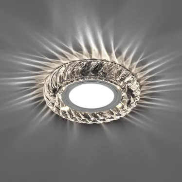 Светильник точечный встраиваемый под лампу, с LED подсветкой CD986 15LED*2835 SMD 4000K, MR16 50W G5.3, прозрачный | 32663 | FERON