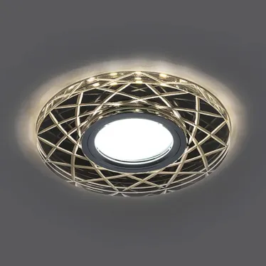 Светильник точечный встраиваемый под лампу, с подсветкой CD983 15LED*2835 SMD 4000K, MR16 50W G5.3, "круг",  хром (он же BS-CD983) | 32440 | FERON
