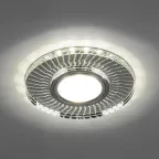Светильник точечный встраиваемый под лампу, с LED подсветкой CD979 15LED*2835SMD 4000K, MR16 50W G5.3, прозрачный, хром | 32995 | FERON