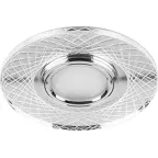 Светильник точечный встраиваемый под лампу, с LED подсветкой CD970 15LED*2835 SMD 4000K, MR16 50W G5.3, прозрачный, хром | 29666 | FERON