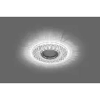 Светильник точечный встраиваемый под лампу, с LED подсветкой CD970 15LED*2835 SMD 4000K, MR16 50W G5.3, прозрачный, хром | 29666 | FERON