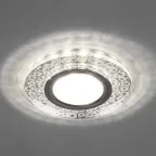 Светильник точечный встраиваемый под лампу, с LED подсветкой CD961 15LED*2835SMD 4000K, MR16 50W G5.3, прозрачный, хром | 32994 | FERON
