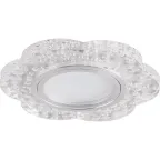 Светильник точечный встраиваемый под лампу, с LED подсветкой CD954 15LED*2835 SMD RGB, MR16 50W G5.3, "цветок", прозрачный | 32540 | FERON
