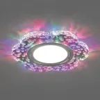 Светильник точечный встраиваемый под лампу, с LED подсветкой CD954 15LED*2835 SMD RGB, MR16 50W G5.3, "цветок", прозрачный | 32540 | FERON