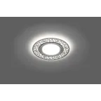 Светильник точечный встраиваемый под лампу, с LED подсветкой CD951 15LED*2835 SMD 4000K, MR16 50W G5.3, белый матовый, хром | 29713 | FERON