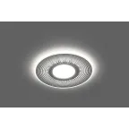 Светильник точечный встраиваемый под лампу, с LED подсветкой CD950 15LED*2835 SMD 4000K, MR16 50W G5.3, белый матовый, хром | 29712 | FERON