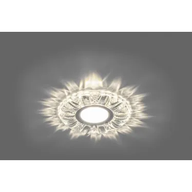 Светильник точечный встраиваемый под лампу, с LED подсветкой CD921 15LED*2835 SMD 4000K, MR16 50W G5.3, прозрачный, хром | 28896 | FERON