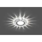 Светильник точечный встраиваемый под лампу, с LED подсветкой CD916 15LED*2835 SMD 4000K, MR16 50W G5.3, прозрачный, хром | 28988 | FERON
