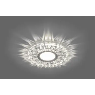 Светильник точечный встраиваемый под лампу, с LED подсветкой CD911 15LED*2835 SMD 4000K, MR16 50W G5.3, прозрачный, хром | 28894 | FERON