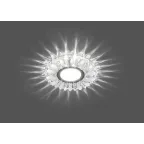 Светильник точечный встраиваемый под лампу, с LED подсветкой CD914 15LED*2835 SMD 4000K, MR16 50W G5.3, прозрачный-матовый, хром | 29535 | FERON