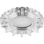 Светильник точечный встраиваемый под лампу, с LED подсветкой CD910 15LED*2835 SMD 4000K, MR16 50W G5.3, прозрачный, хром | 28893 | FERON