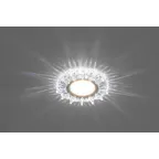 Светильник точечный встраиваемый под лампу, с LED подсветкой CD910 15LED*2835 SMD 4000K, MR16 50W G5.3, прозрачный, хром | 28893 | FERON