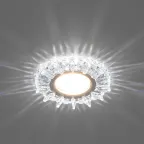 Светильник точечный встраиваемый под лампу, с LED подсветкой CD910 15LED*2835 SMD 4000K, MR16 50W G5.3, прозрачный, хром | 28893 | FERON