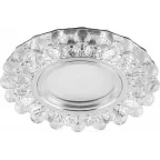 Светильник точечный встраиваемый под лампу, с LED подсветкой CD909 15LED*2835 SMD 4000K, MR16 50W G5.3, прозрачный, хром | 28892 | FERON