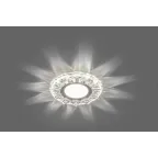 Светильник точечный встраиваемый под лампу, с LED подсветкой CD908 15LED*2835 SMD 4000K, MR16 50W G5.3, прозрачный, хром | 28891 | FERON