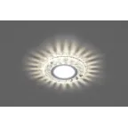 Светильник точечный встраиваемый под лампу, с LED подсветкой CD907 15LED*2835 SMD 4000K, MR16 50W G5.3, белый, хром | 28850 | FERON