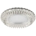 Светильник точечный встраиваемый под лампу, с LED подсветкой CD904 15LED*2835 SMD, MR16 50W G5.3, прозрачный (+синяя подсветка) | 32542 | FERON