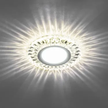 Светильник точечный встраиваемый под лампу, с LED подсветкой CD902 15LED*2835 SMD 4000K, MR16 50W G5.3, белый, хром | 28845 | FERON