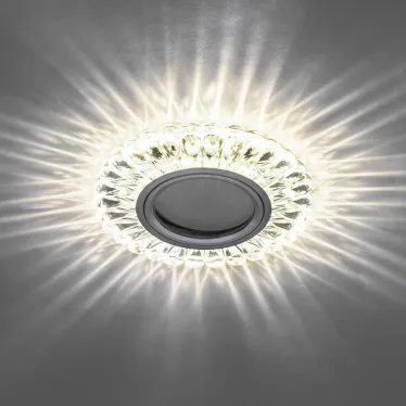Светильник точечный встраиваемый под лампу, с LED подсветкой CD902 15LED*2835 SMD 4000K, MR16 50W G5.3, белый, хром | 28845 | FERON