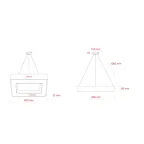Светильник LED Geometria Quadro SPO-161-W-40K-060 60Вт 4000К 5500Лм IP40 600х80 белый подвесной драйвер внутри