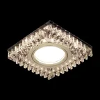 Светильник точечный встраиваемый Backlight BL031 Квадрат. Черн.Кристал/Хром, Gu5.3, LED 2700K | BL031 | Gauss