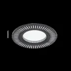 Светильник точечный встраиваемый Aluminium AL014 Круг. Черный/Хром, Gu5.3 | AL014 | Gauss