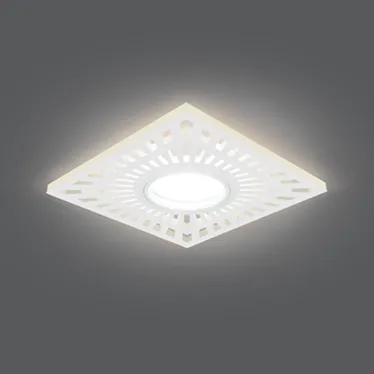Светильник точечный встраиваемый Backlight BL127 Квадрат. Белый, Gu5.3, 3W, LED 3000K | BL127 | Gauss