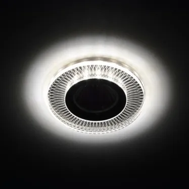 Светильник точечный встраиваемый DK LD44 SL 3D декор cо светодиодной подсветкой MR16, зеркальный | Б0037355 | ЭРА