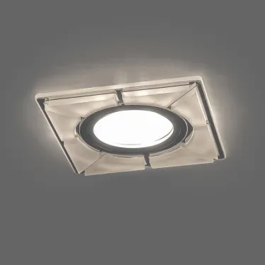 Светильник встраиваемый с LED подсветкой CD994 потолочный MR16 G5.3 белый матовый, хром | 40508 | Feron