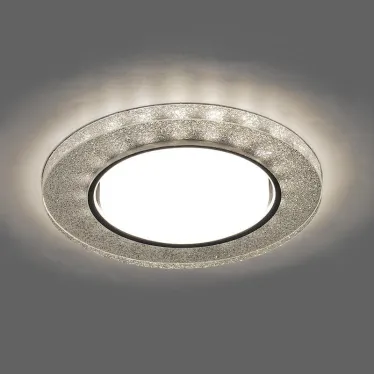 Светильник встраиваемый с белой LED подсветкой CD4041 потолочный GX53 без лампы, серебро, хром | 40518 | Feron