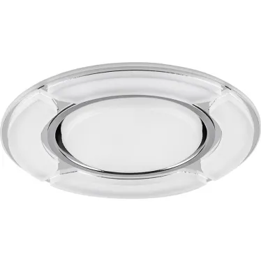 Светильник встраиваемый с белой LED подсветкой CD4039 потолочный GX53 без лампы, белый матовый, хром | 40506 | Feron