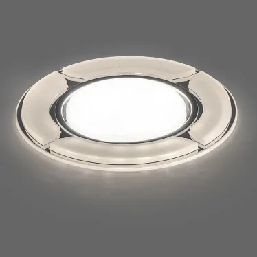 Светильник встраиваемый с белой LED подсветкой CD4039 потолочный GX53 без лампы, белый матовый, хром | 40506 | Feron