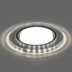 Светильник встраиваемый с белой LED подсветкой CD4038 потолочный GX53 без лампы, прозрачный, хром | 40505 | Feron