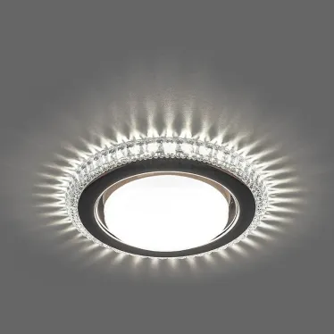 Светильник встраиваемый с белой LED подсветкой CD4036 потолочный GX53 без лампы, прозрачный, хром | 40503 | Feron