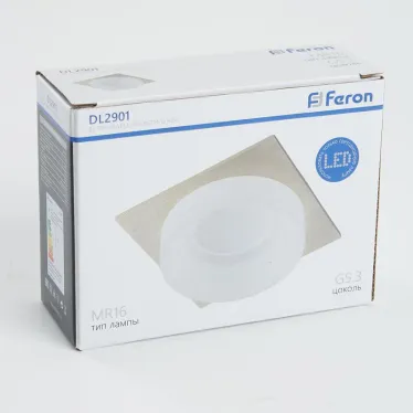 Светильник встраиваемый DL2901 потолочный MR16 G5.3 хром | 41140 | Feron