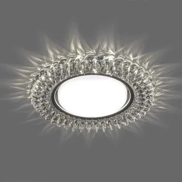 Светильник потолочный встраиваемый под лампу GX53 CD4035 20LED*2835SMD 4000K, 15W GX53, без лампы, прозрачный, хром | 40502 | FERON