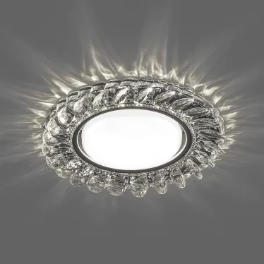 Светильник потолочный встраиваемый под лампу GX53 CD4034 20LED*2835 SMD 4000K, 15W GX53, без лампы, прозрачный, хром | 40501 | FERON