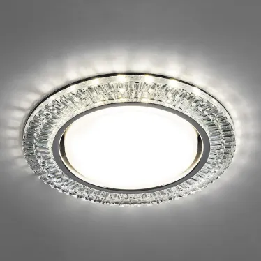 Светильник потолочный встраиваемый под лампу GX53 CD4033 20LED*2835 SMD 4000K, 15W GX53, без лампы, прозрачный, хром | 32997 | FERON