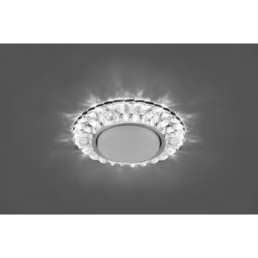 Светильник потолочный встраиваемый под лампу GX53 CD4026 20LED*2835 SMD 4000K, 15W GX53, без лампы, прозрачный, хром | 29540 | FERON