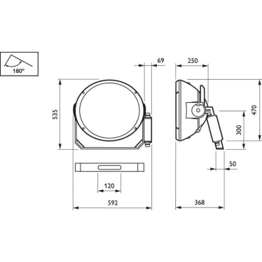 Прожектор MVF403 MHN-SA2000W A7 SI | 910925432212 | PHILIPS