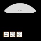 Светильник светодиодный даунлайт круг белый 9W,126x126x54, O95мм, 3000K, 700 Lm, шаг.диммирование 100-50-15% | 927420109-S | Gauss