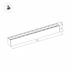 Светильник MAG-LASER-45-L320-12W Day4000 (BK, 15 deg, 24V) | 026936 | Arlight