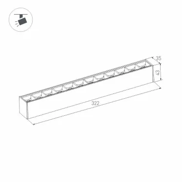 Светильник MAG-LASER-45-L320-12W Day4000 (BK, 15 deg, 24V) | 026936 | Arlight
