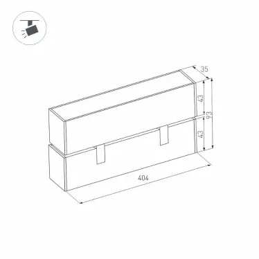 Светильник MAG-FLAT-FOLD-45-S405-12W Warm3000 (WH, 100 deg, 24V) | 026989 | Arlight