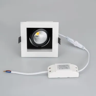 Светильник CL-KARDAN-S102x102-9W Day (WH-BK, 38 deg) | 024125 | Arlight