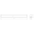 Светильник светодиодный 12W 4000К 1000Лм IP20 линейный 230V