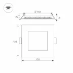 Светильник DL-120x120M-9W Warm White | 020127 | Arlight