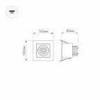 Светильник CL-KARDAN-S102x102-9W Warm (WH-BK, 38 deg) | 024126 | Arlight