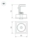 Светильник CL-SIMPLE-S80x80-9W Warm3000 (BK, 45 deg) | 028149 | Arlight